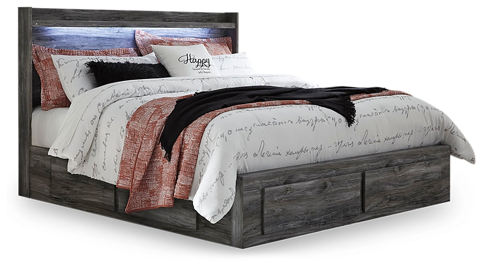 Baystorm Panel Bed With 6 Storage Drawers