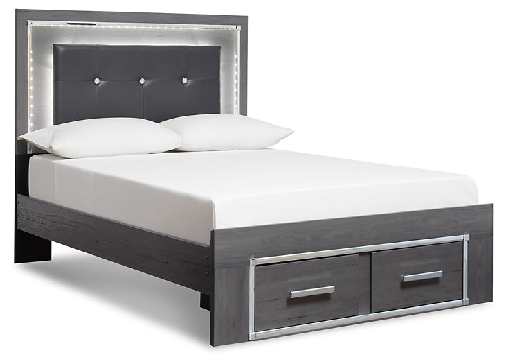 Lodanna Panel Bed With 2 Storage Drawers
