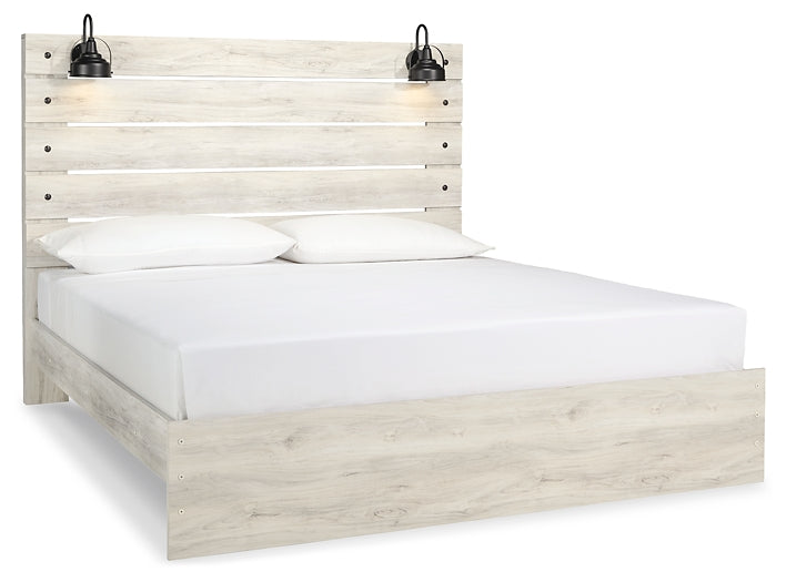 Cambeck Panel Bed With Mirrored Dresser, Chest And Nightstand
