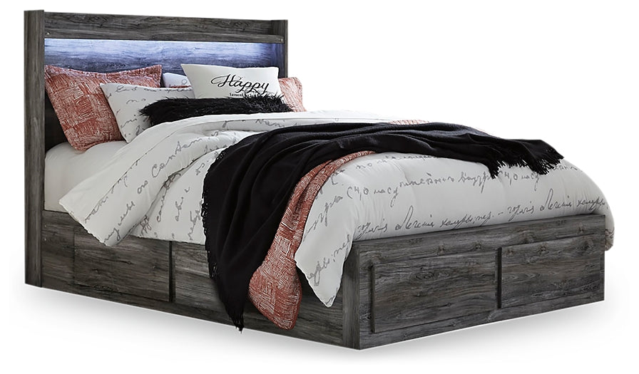 Baystorm Panel Bed With 6 Storage Drawers