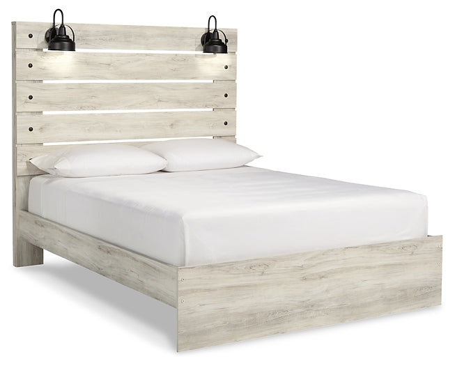 Cambeck Panel Bed With Mirrored Dresser, Chest And Nightstand