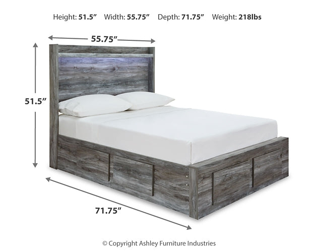 Baystorm Panel Bed With 6 Storage Drawers