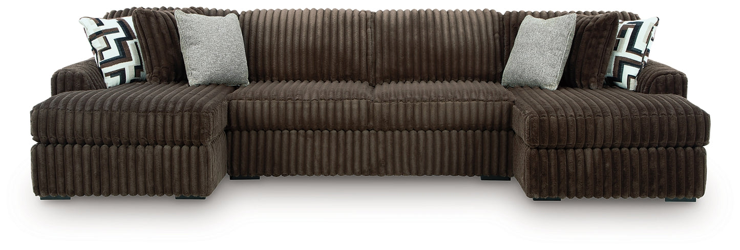 Midnight-Madness 3-Piece Sectional with Chaise