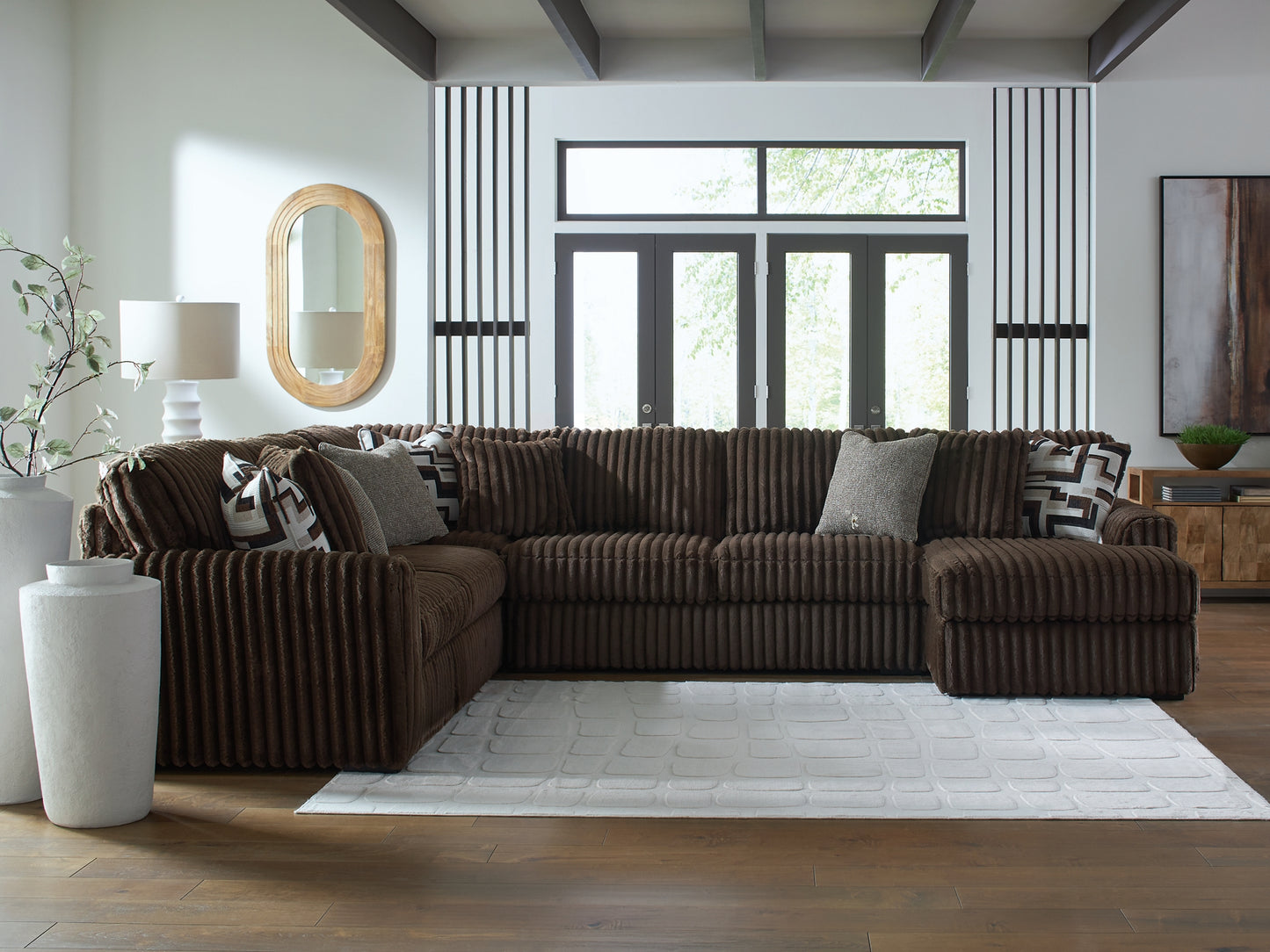 Midnight-Madness 4-Piece Sectional with Chaise
