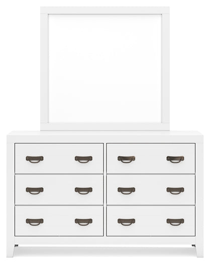 Binterglen Queen Panel Bed with Mirrored Dresser, Chest and Nightstand