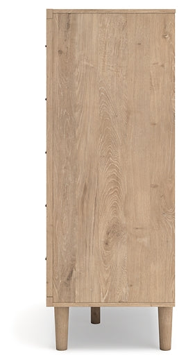 Cielden Queen Panel Bed with Mirrored Dresser and Chest