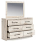 Lawroy Full Panel Storage Bed with Mirrored Dresser and Chest
