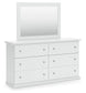Bostwick Shoals King Panel Bed with Mirrored Dresser and Chest