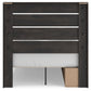 Hollivern Full Panel Bed with Storage with Mirrored Dresser