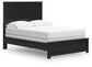 Maribel Full Panel Bed with Mirrored Dresser