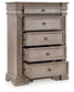 Blairhurst King Panel Bed with Mirrored Dresser and Chest