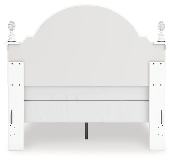 Kozlani Full Upholstered Panel Bed, Dresser, Mirror and Nightstand
