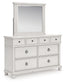 Rowlenstown King Poster Bed, Dresser and Mirror
